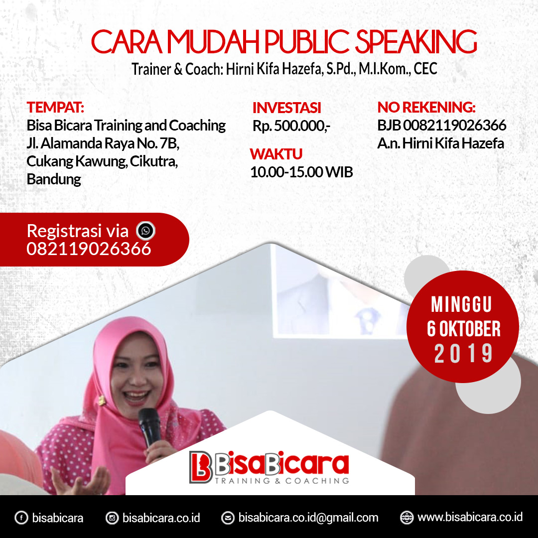 Cara Mudah Public Speaking Oktober 2019